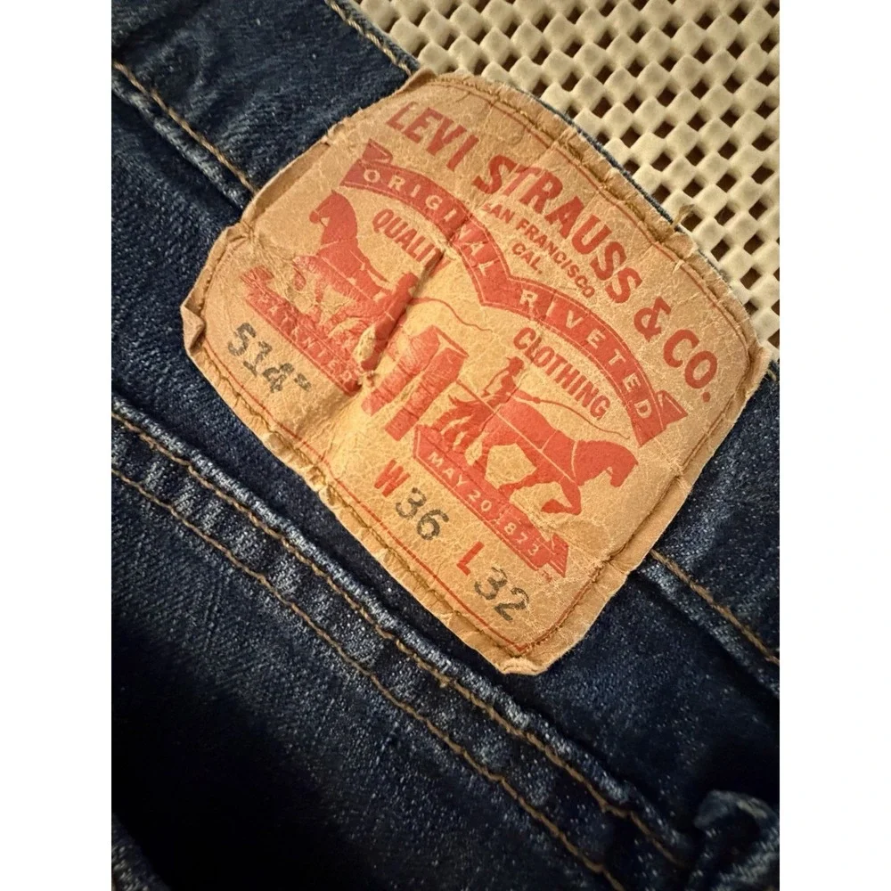 Levi's 514 Straight Leg Jeans Mens Sz 36 Blue Denim 30